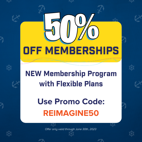 50% off membership pop up